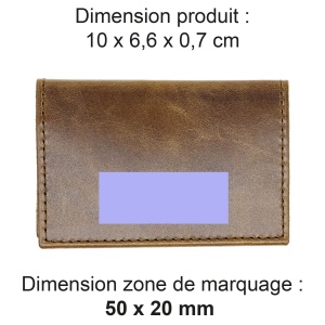 PORTE-CARTES FOLIO AVEC OU SANS ANTI-RFID  EN CUIR VERITABLE MARRON FONCE 2