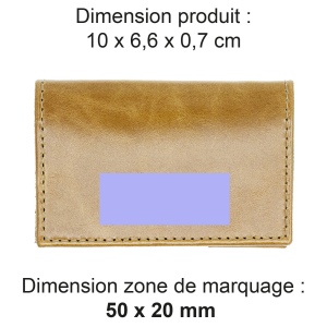 PORTE-CARTES FOLIO AVEC OU SANS ANTI-RFID  EN CUIR VERITABLE MARRON CLAIR 2