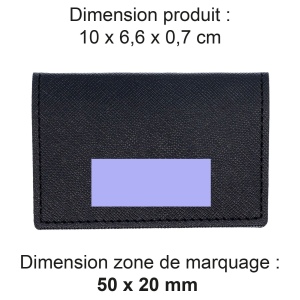 PORTE-CARTES FOLIO AVEC OU SANS ANTI-RFID EN SIMILI-CUIR NOIR GRAINE 2