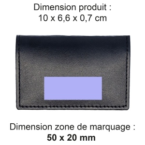 PORTE-CARTES FOLIO AVEC OU SANS ANTI-RFID EN SIMILI-CUIR LISSE NOIR 2