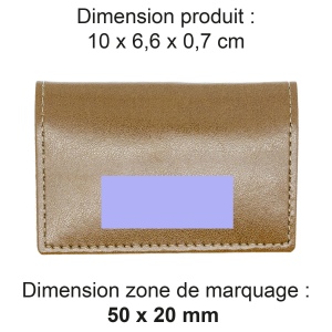 PORTE-CARTES FOLIO AVEC OU SANS ANTI-RFID EN SIMILI-CUIR LISSE MARRON 2