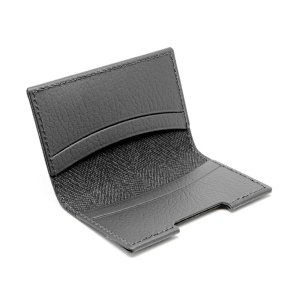 PORTE-CARTES FOLIO AVEC OU SANS ANTI-RFID  CUIR RECYCLÉ GRIS 5