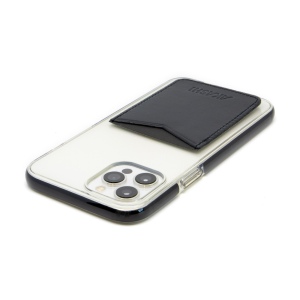 PORTE-CARTE POUR SMARTPHONE AVEC ADHESIF 3M EN CUIR VERITABLE NOIR 5