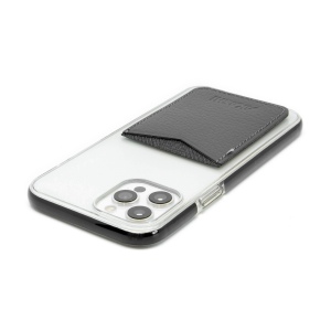 PORTE-CARTE POUR SMARTPHONE AVEC ADHESIF 3M CUIR RECYCLÉ GRIS 5