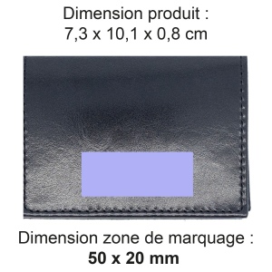 PORTE CARTE VOLET EN CUIR VERITABLE NOIR 2