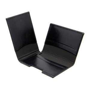 PORTE CARTE VOLET EN CUIR VERITABLE NOIR 5