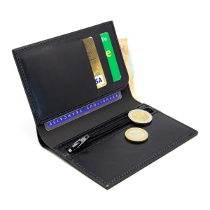 PORTEFEUILLE VERTICAL EN CUIR VERITABLE NOIR 6