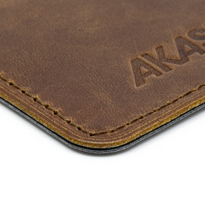 PORTEFEUILLE VERTICAL EN CUIR VERITABLE MARRON FONCE 3
