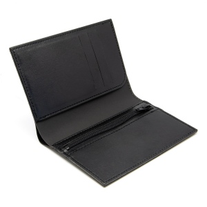 PORTEFEUILLE VERTICAL EN SIMILI-CUIR NOIR GRAINE 5