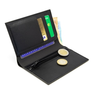 PORTEFEUILLE VERTICAL EN SIMILI-CUIR NOIR GRAINE 6