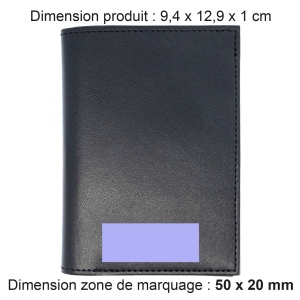PORTEFEUILLE VERTICAL EN SIMILI-CUIR LISSE NOIR 2