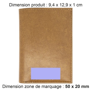 PORTEFEUILLE VERTICAL EN SIMILI-CUIR LISSE MARRON 2