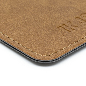 PORTEFEUILLE VERTICAL EN SIMILI-CUIR LISSE MARRON 3