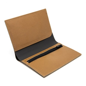 PORTEFEUILLE VERTICAL EN SIMILI-CUIR LISSE MARRON 6