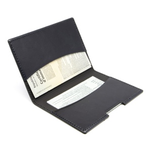 PORTE-PASSEPORT / CARTE GRISE / ASSURANCE EN CUIR VERITABLE NOIR 7
