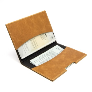 PORTE-PASSEPORT / CARTE GRISE / ASSURANCE EN CUIR VERITABLE MARRON CLAIR 7