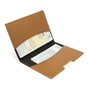 PORTE-PASSEPORT / CARTE GRISE / ASSURANCE  EN SIMILI-CUIR LISSE MARRON 7