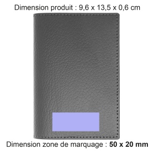 PORTE-PASSEPORT / CARTE GRISE / ASSURANCE CUIR RECYCLÉ GRIS 2