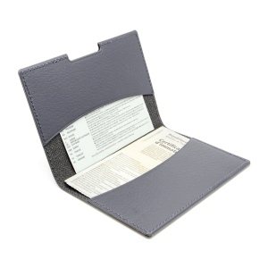 PORTE-PASSEPORT / CARTE GRISE / ASSURANCE CUIR RECYCLÉ GRIS 7