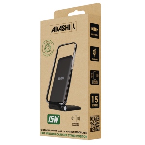 HOSON - CHARGEUR SANS FIL INDUCTION 15W STAND EN MATÉRIAUX RECYCLÉS 4