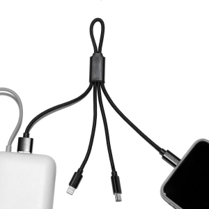 MIJI - CÂBLE COURT 4 EN 1 18 CM À CHARGE RAPIDE 20W EN MATÉRIAUX RECYCLÉS - NOIR 6