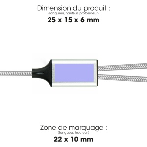 RENKEI - CÂBLE DE CHARGE 4 EN 1 20W EN MATÉRIAUX RECYCLÉS - SILVER 2