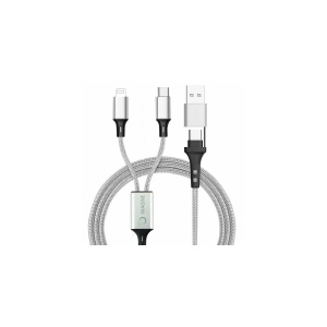 RENKEI - CÂBLE DE CHARGE 4 EN 1 20W EN MATÉRIAUX RECYCLÉS - SILVER 4
