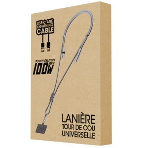 KYOSO - CÂBLE TOUR DE COU À CHARGE ULTRA-RAPIDE 100W & TRANSFERT DE DONNÉES 3 EN 1 3