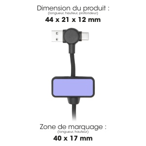 DAO - CÂBLE MAGNÉTIQUE 100W & TRANSFERT DE DONNÉES RAPIDE 4 EN 1 - NOIR 2