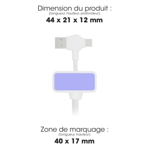 DAO - CÂBLE MAGNÉTIQUE 100W & TRANSFERT DE DONNÉES RAPIDE 4 EN 1 - BLANC 2