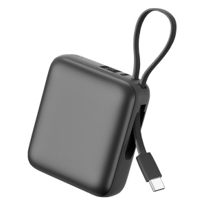 BUSHI - Batterie Powerbank 10,000 mAh avec câbles intégrés à charge rapide 22,5W 10
