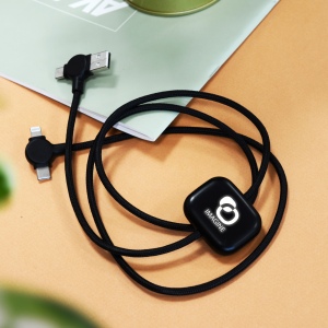 OKI - CÂBLE LONG 4 EN 1 À CHARGE ULTRA-RAPIDE 60W & TRANSFERT DE DONNÉES 4
