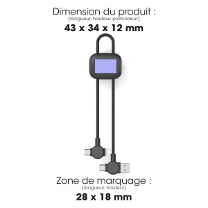 AKA - CÂBLE COURT 18 CM À CHARGE ULTRA-RAPIDE 60W & TRANSFERT DE DONNÉES 2