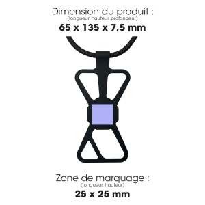 KUMO - LANIERE TOUR DE COU SMARTPHONE UNIVERSELLE NOIR 2