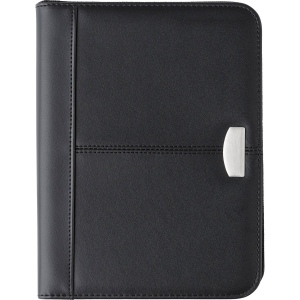 Conférencier A5 zippé en cuir reconstitué Rosa