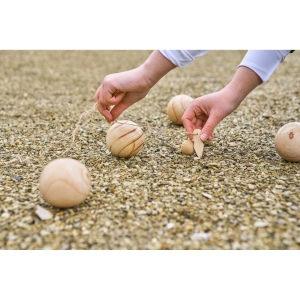 Ensemble de jeu de boules en bois Quillian 10