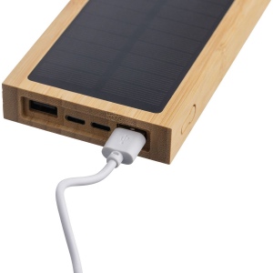Power bank solaire en bambou Elz 7
