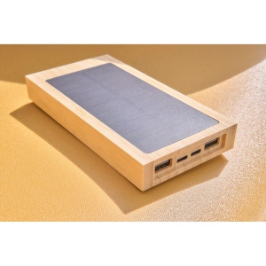 Power bank solaire en bambou Elz 8