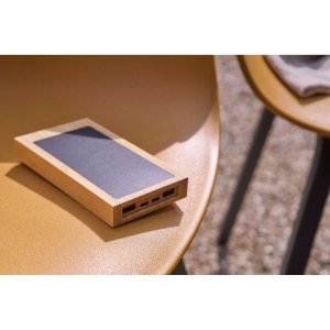 Power bank solaire en bambou Elz 9