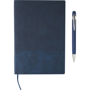 Ensemble carnet A5 et stylo à bille en PU recyclé Tarek 5