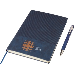 Ensemble carnet A5 et stylo à bille en PU recyclé Tarek 10