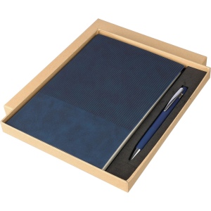 Ensemble carnet A5 et stylo à bille en PU recyclé Tarek 12