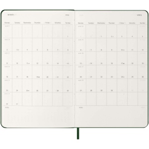 Agenda L quotidien 12 mois Moleskine à couverture rigide 20