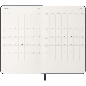 Agenda L quotidien 12 mois Moleskine à couverture rigide 21
