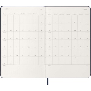 Agenda L hebdomadaire 12 mois Moleskine à couverture rigide 22