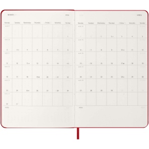 Agenda L hebdomadaire 12 mois Moleskine à couverture rigide 23