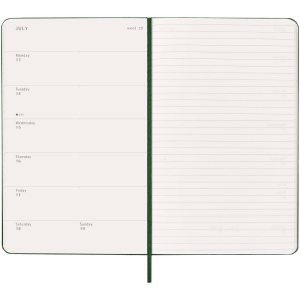 Agenda L hebdomadaire 12 mois Moleskine à couverture rigide 25