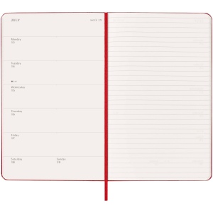 Agenda L hebdomadaire 12 mois Moleskine à couverture rigide 27