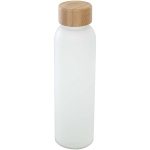 Bouteille en verre sodocalcique mat Lume de 500 ml avec couvercle en bambou