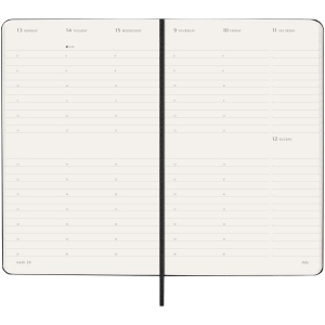 Agenda L vertical 12 mois Moleskine à couverture rigide 8
